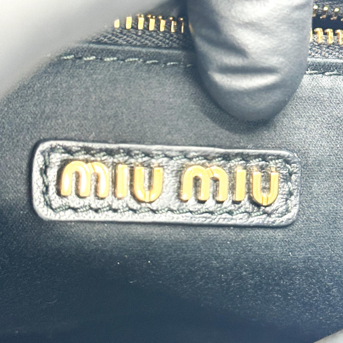 Miu Miu Matelassé Napa Leather Hobo Bag Black