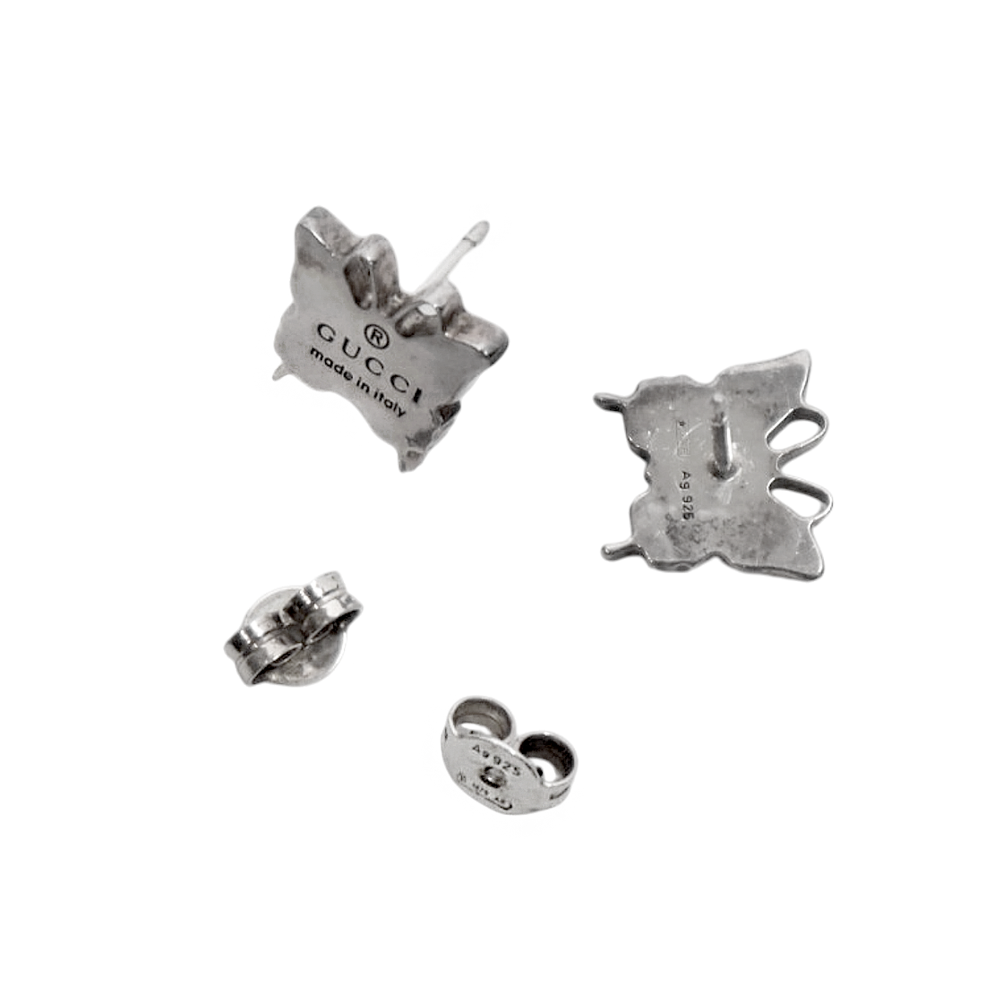 Gucci Butterfly Silver Earrings