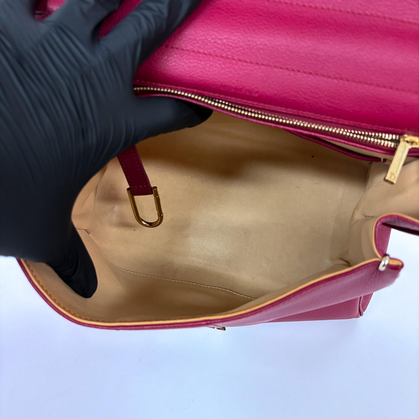 Delvaux Brillant MM Rodeo Leather Bordeaux Gold Hardware