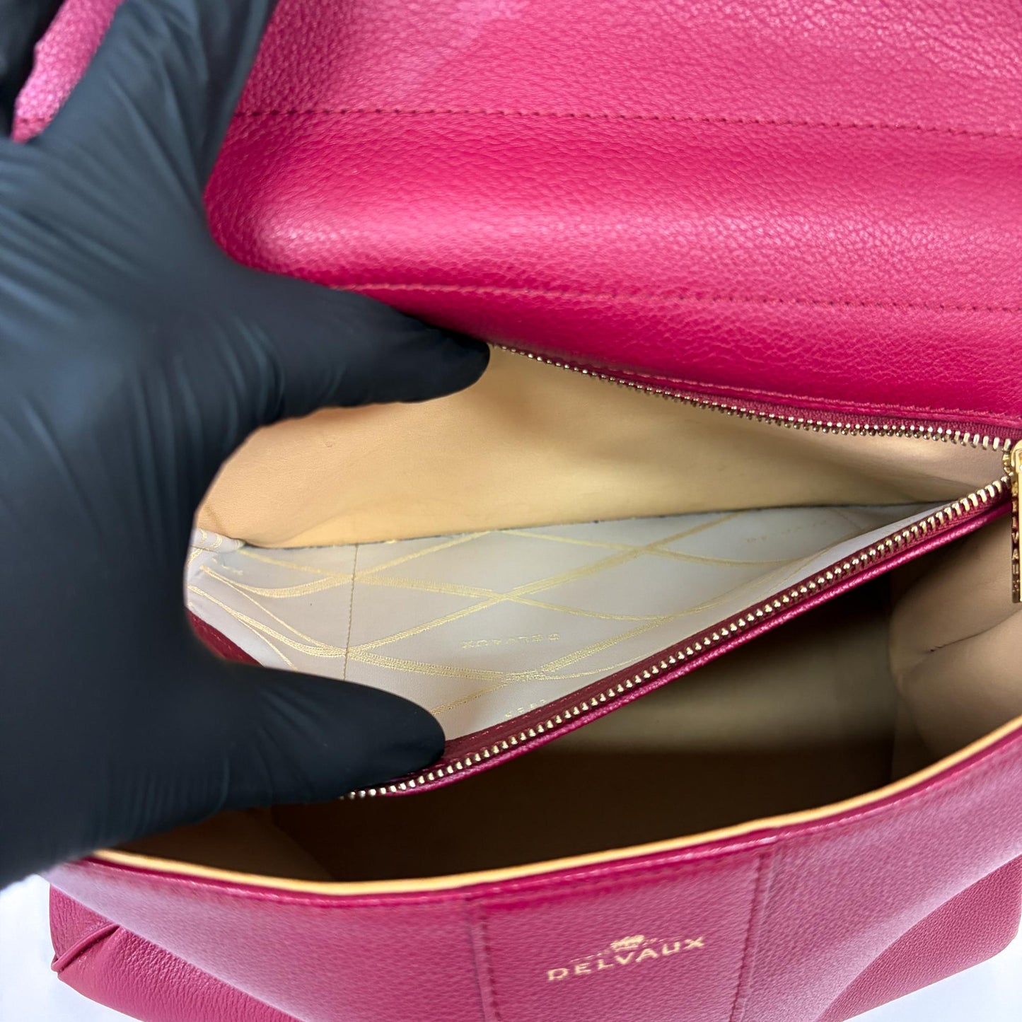 Delvaux Brillant MM Rodeo Leather Bordeaux Gold Hardware