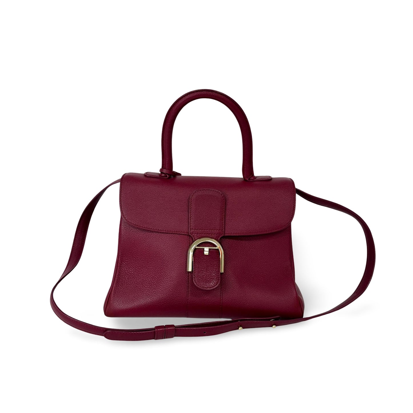 Delvaux Brillant MM Rodeo Leather Bordeaux Gold Hardware
