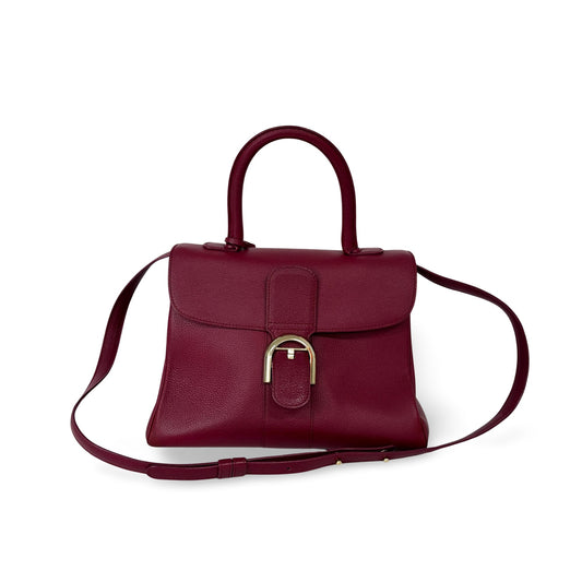 Delvaux Brillant MM Rodeo Leather Bordeaux Gold Hardware