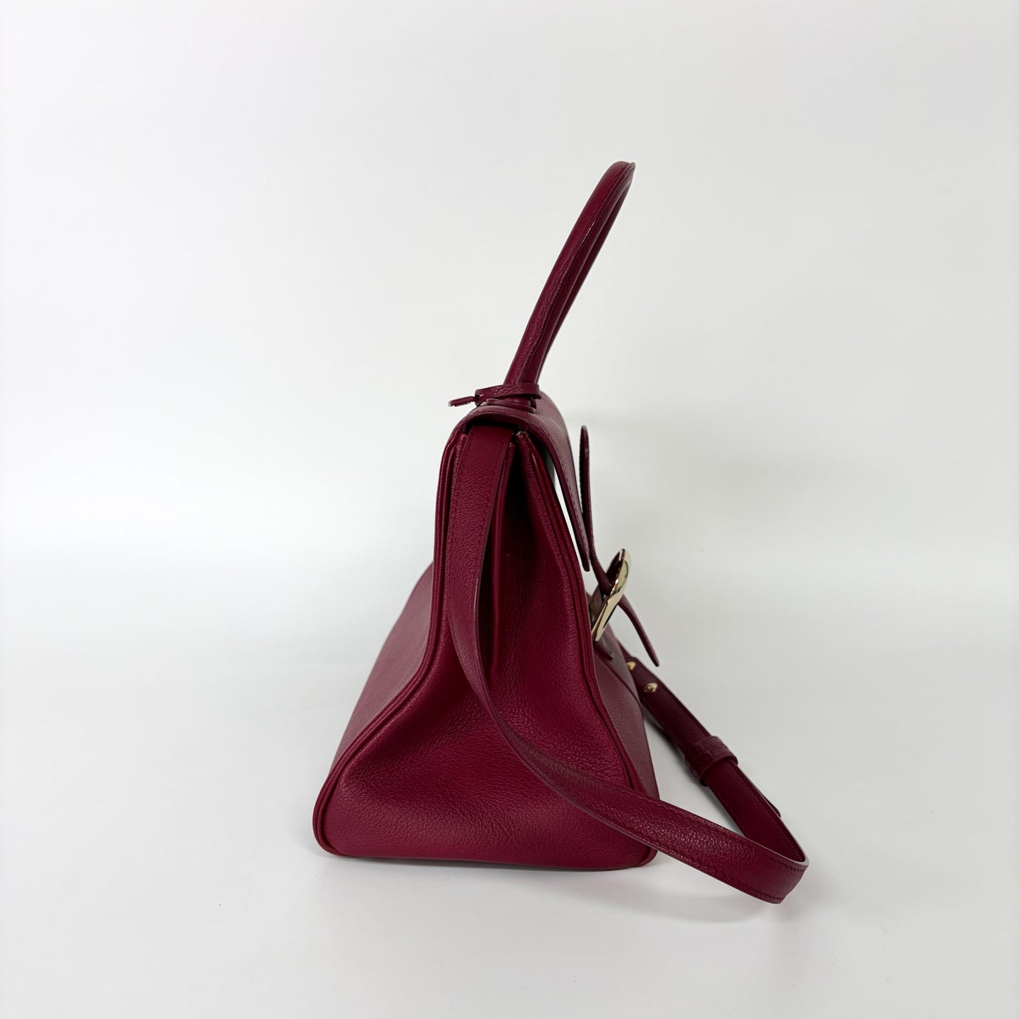 Delvaux Brillant MM Rodeo Leather Bordeaux Gold Hardware