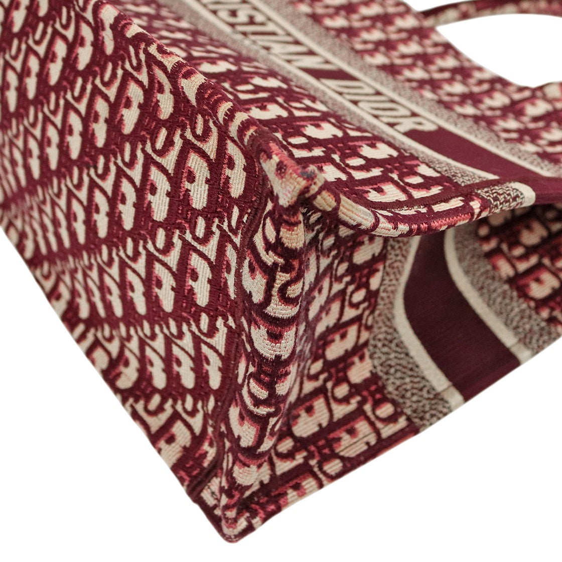 Dior Medium Burgundy Oblique Book Tote Bag