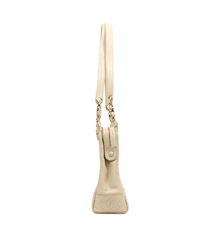 Chanel Beige Triple CC Chain Shoulder Bag