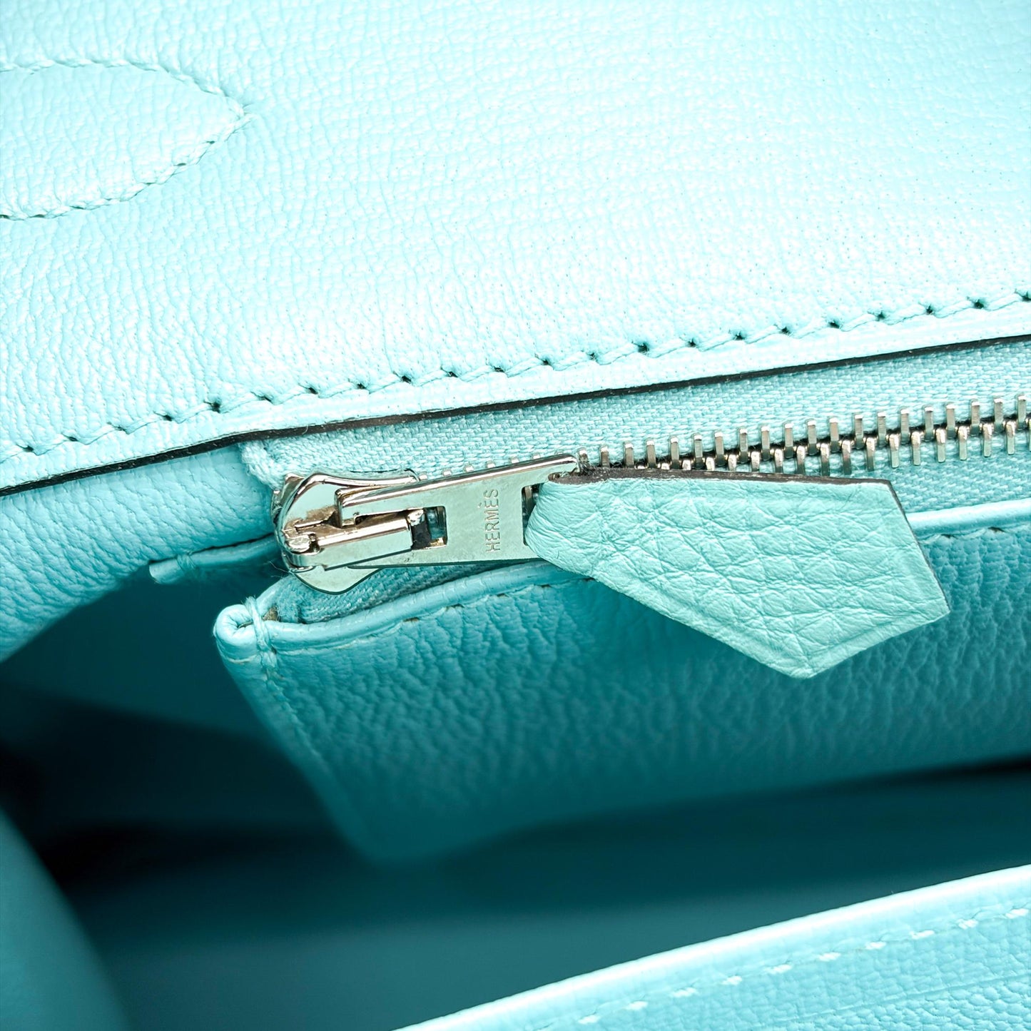 Hermès Birkin 35 Togo Silver Turquoise