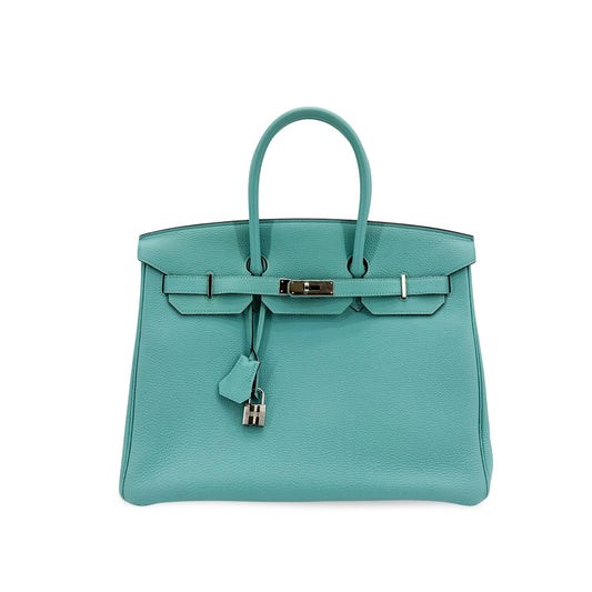 Hermès Birkin 35 Togo Silver Turquoise