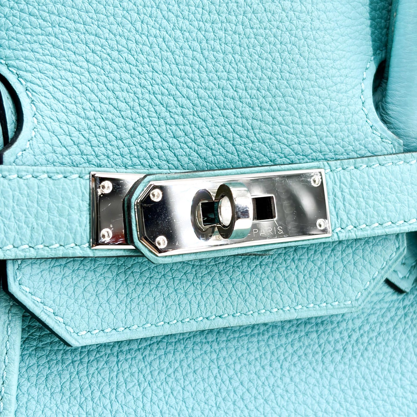 Hermès Birkin 35 Togo Silver Turquoise