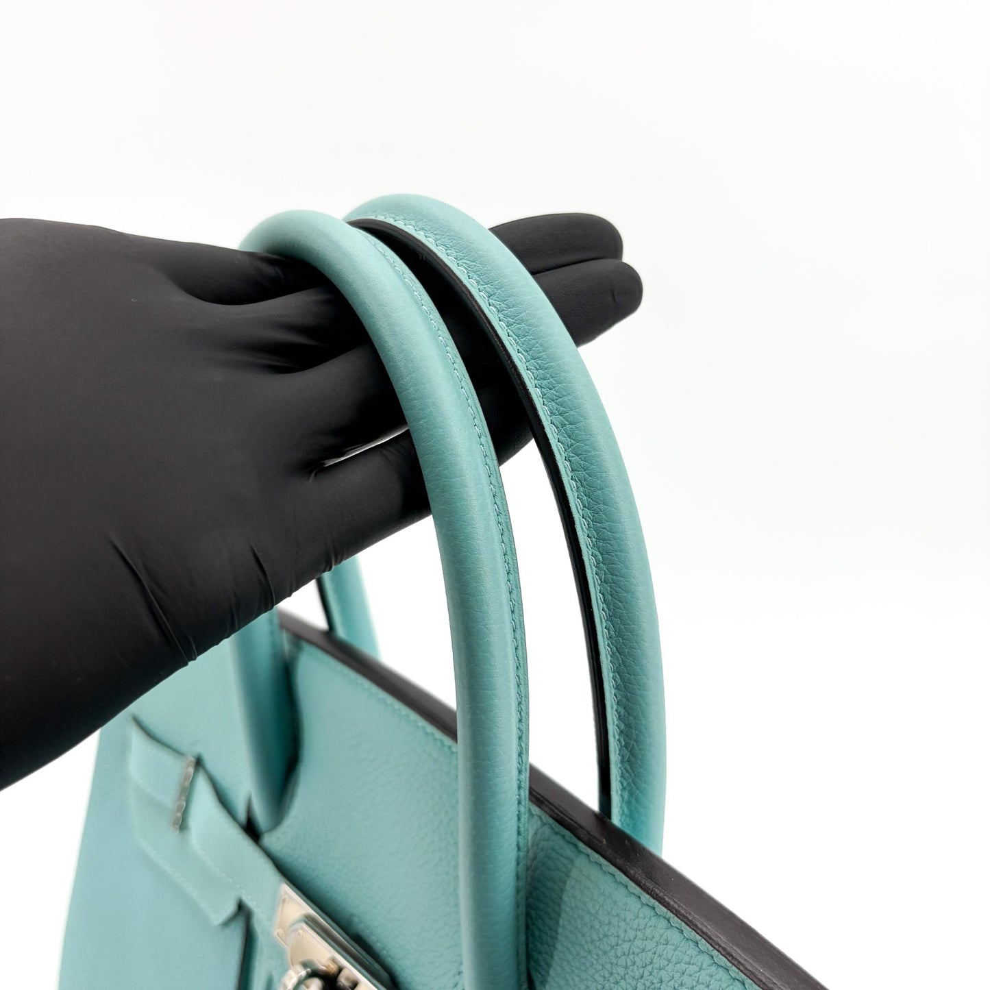Hermès Birkin 35 Togo Silver Turquoise