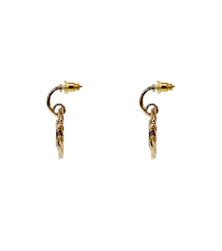 Chanel CC Crystal Drop Earrings