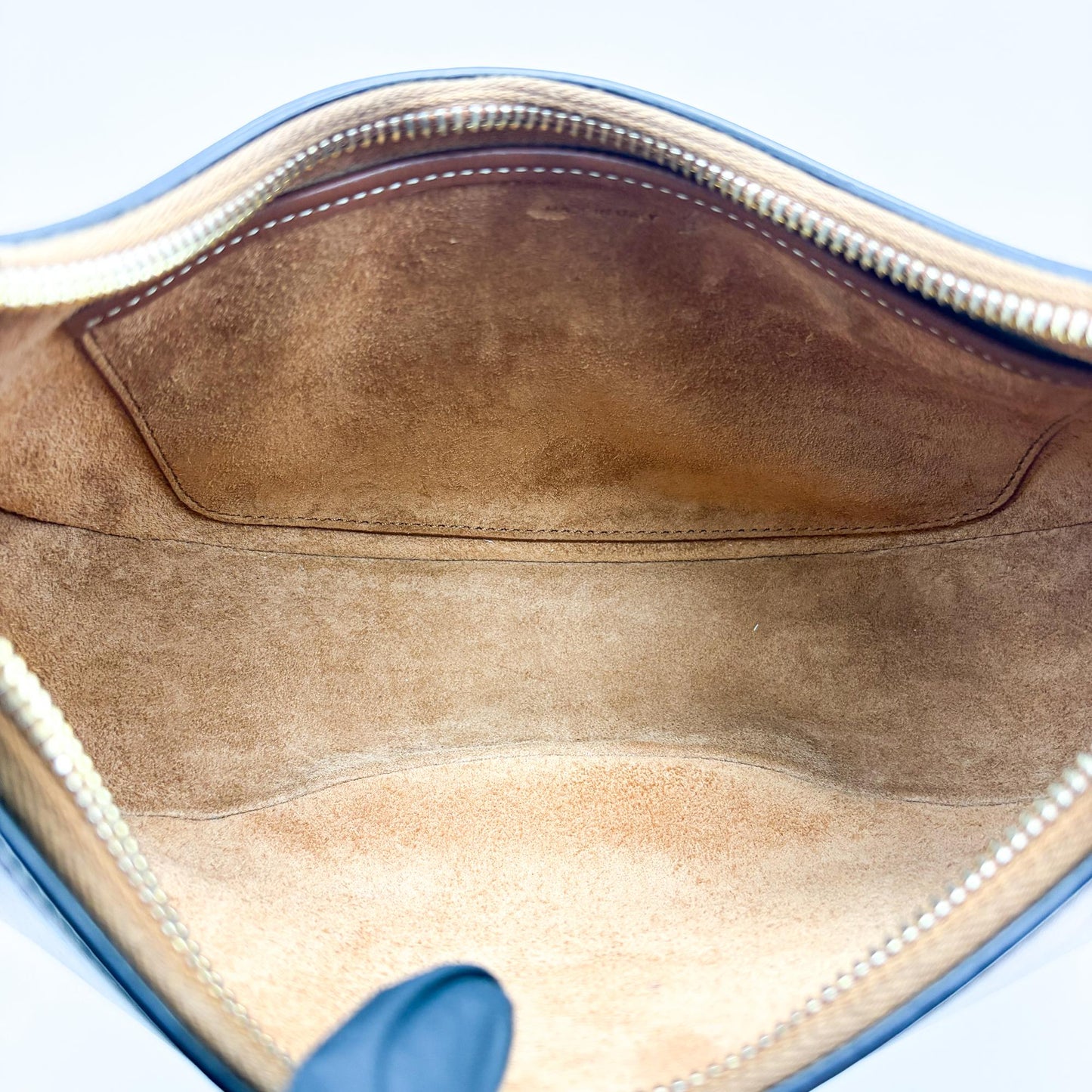 Celine Medium Ava Bag Tan Smooth Calfskin White Triomphe Embroidery