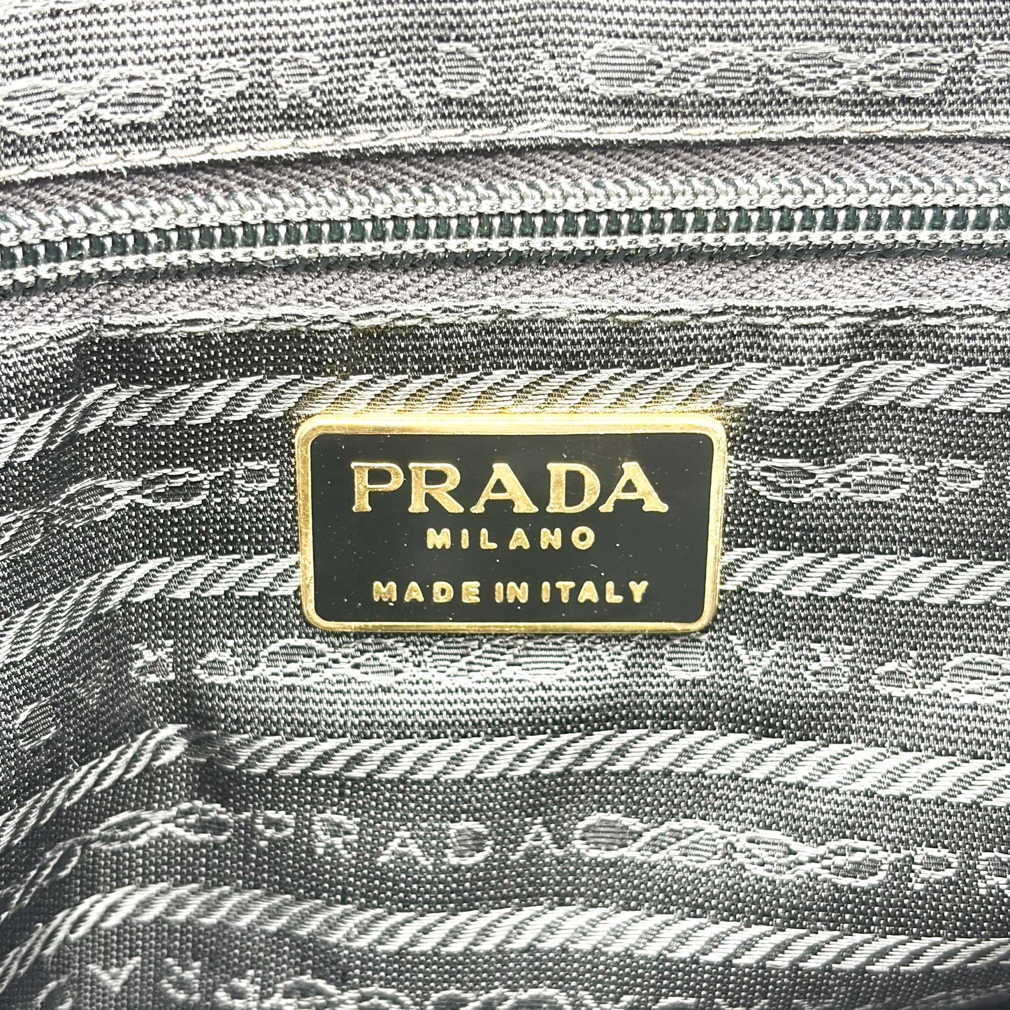 Prada Quilted Nylon Chain Shoulder Bag Black