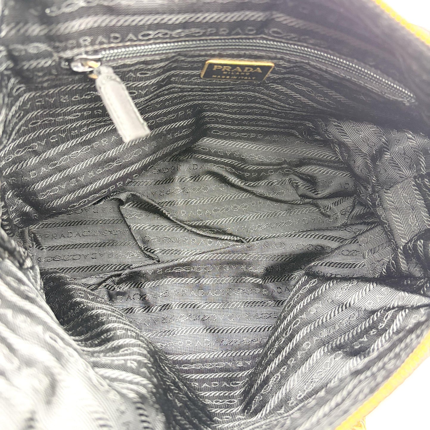 Prada Quilted Nylon Chain Shoulder Bag Black