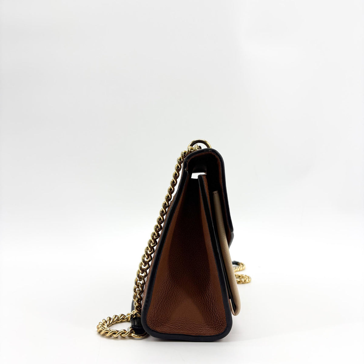 Louis Vuitton My Lock Me Chain Shoulder Bag Brown Beige