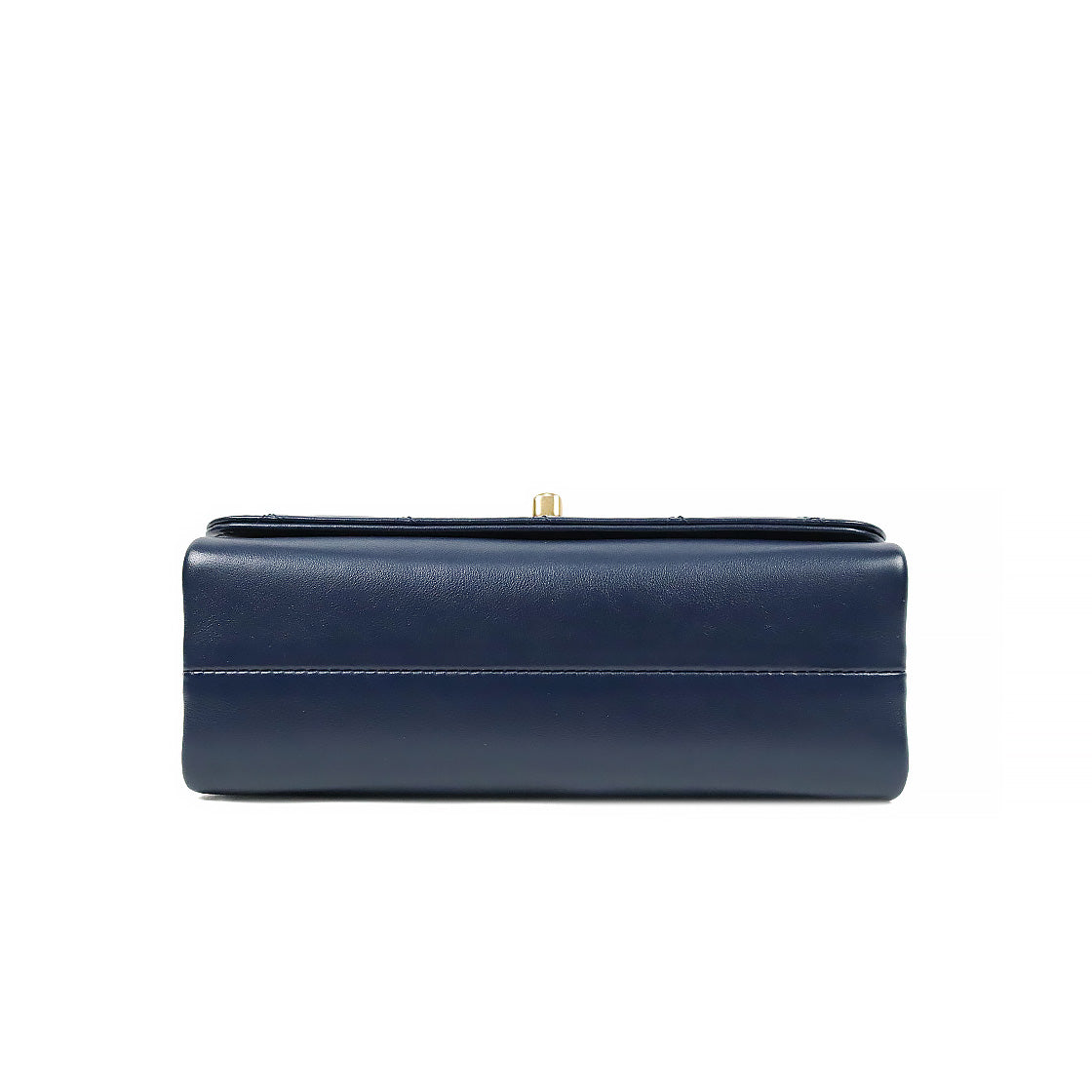 Chanel Navy Quilted CC Flap Chain Shoulder Bag with Built-in Chip