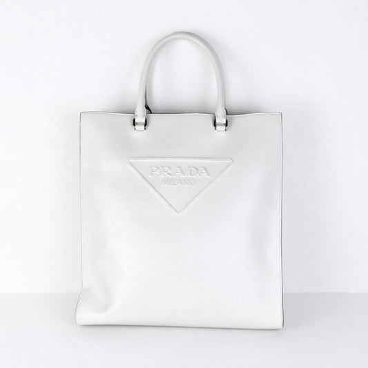 Triangle Embossed Logo Tote Bag Shoulder Bag 1BA332