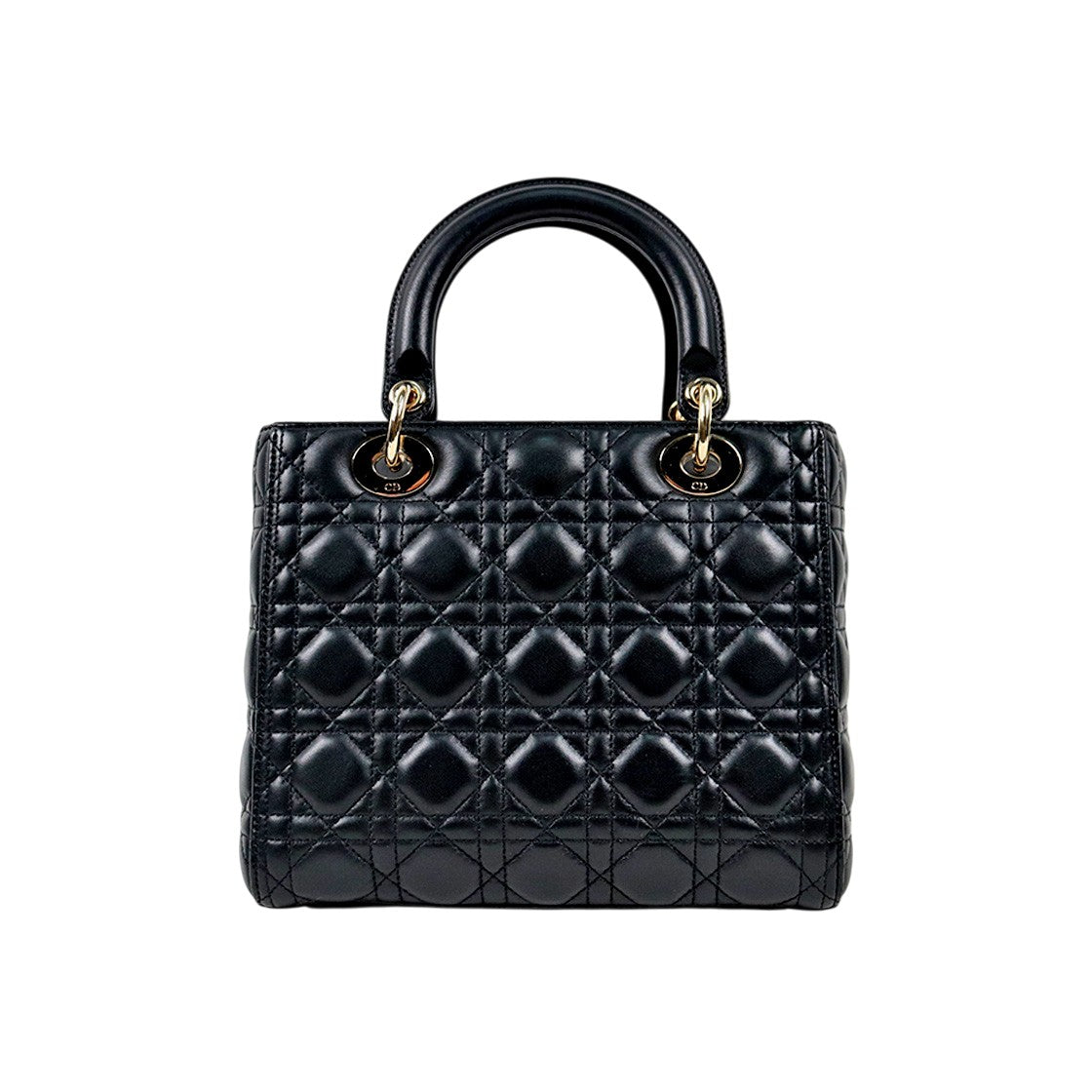 Dior Medium Black Lady Tote Bag