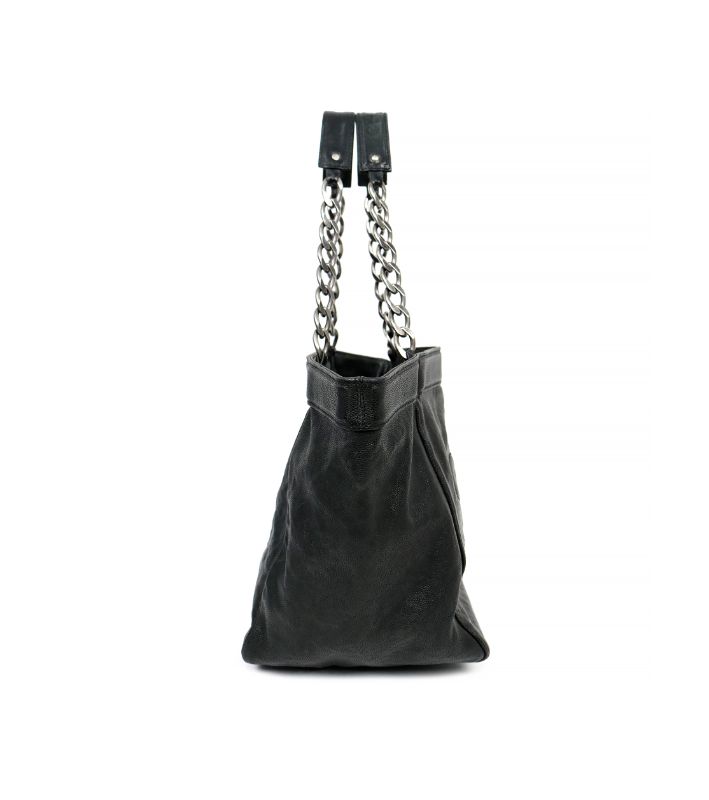 Chanel Black Big CC Chain Shoulder Bag