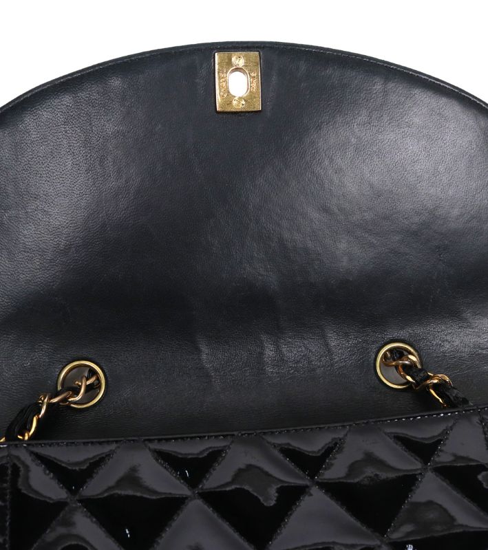 Chanel Black Patent Diana Shoulder Bag