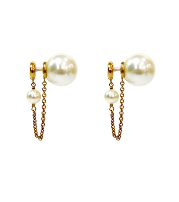 Dior CD Pearl Tribal Earrings