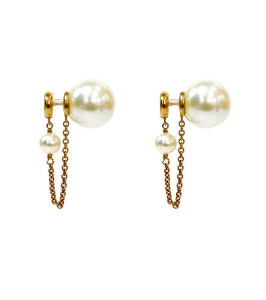 Dior CD Pearl Tribal Earrings