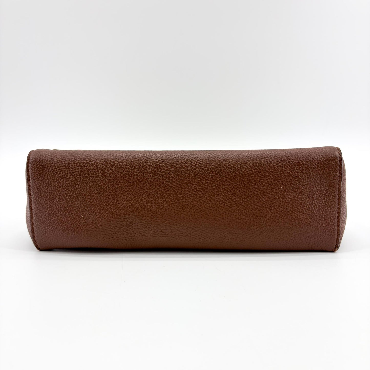 Burberry Small Grainy Leather Vintage Check Note Bag Brown