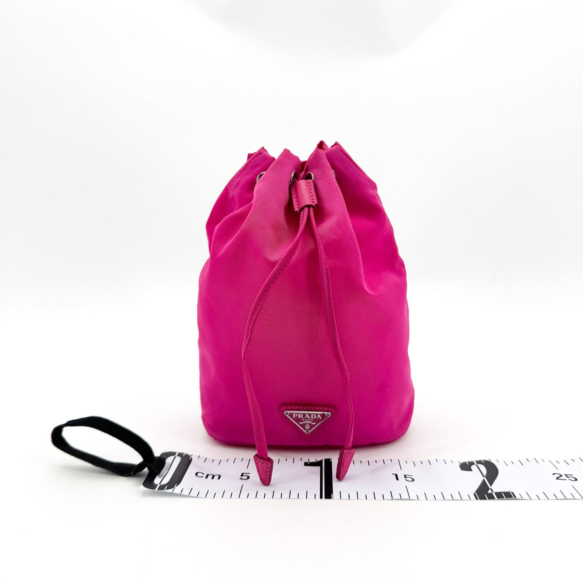 Prada Re-Ylon Pink Drawstring Clutch