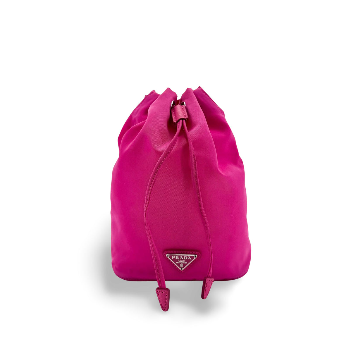 Prada Re-Ylon Pink Drawstring Clutch