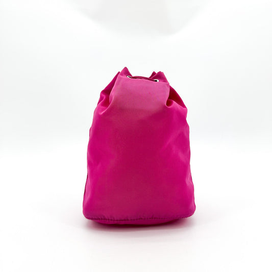 Prada Re-Ylon Pink Drawstring Clutch