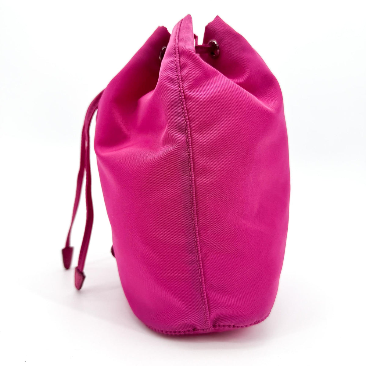 Prada Re-Ylon Pink Drawstring Clutch