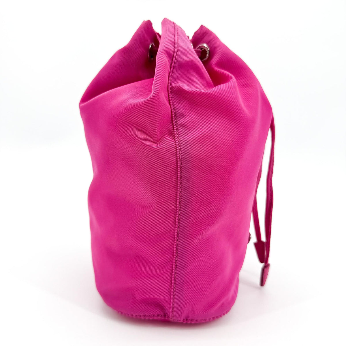 Prada Re-Ylon Pink Drawstring Clutch
