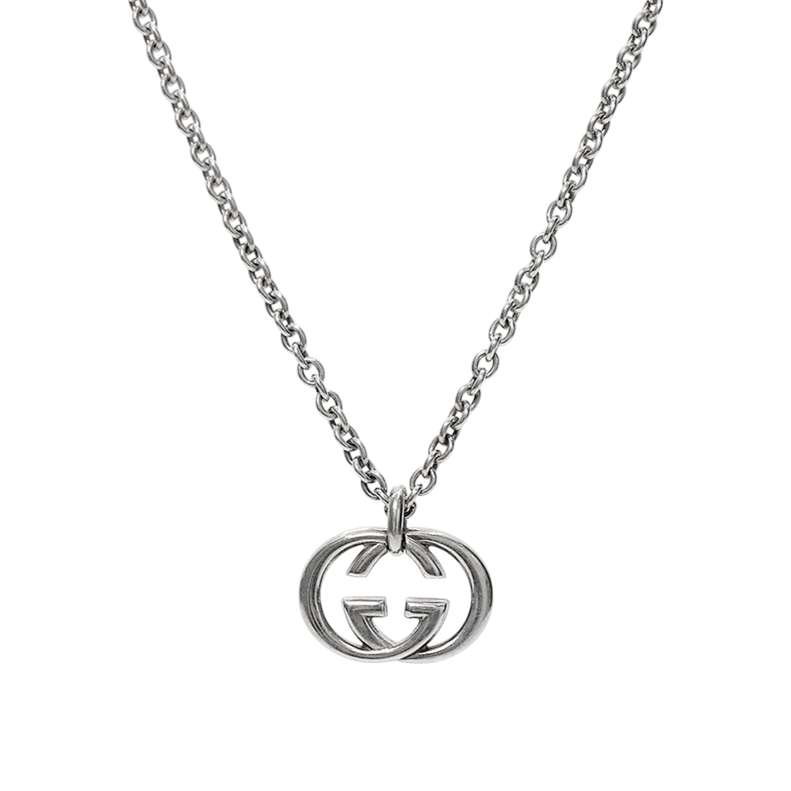 Gucci Interlocking G Silver Necklace