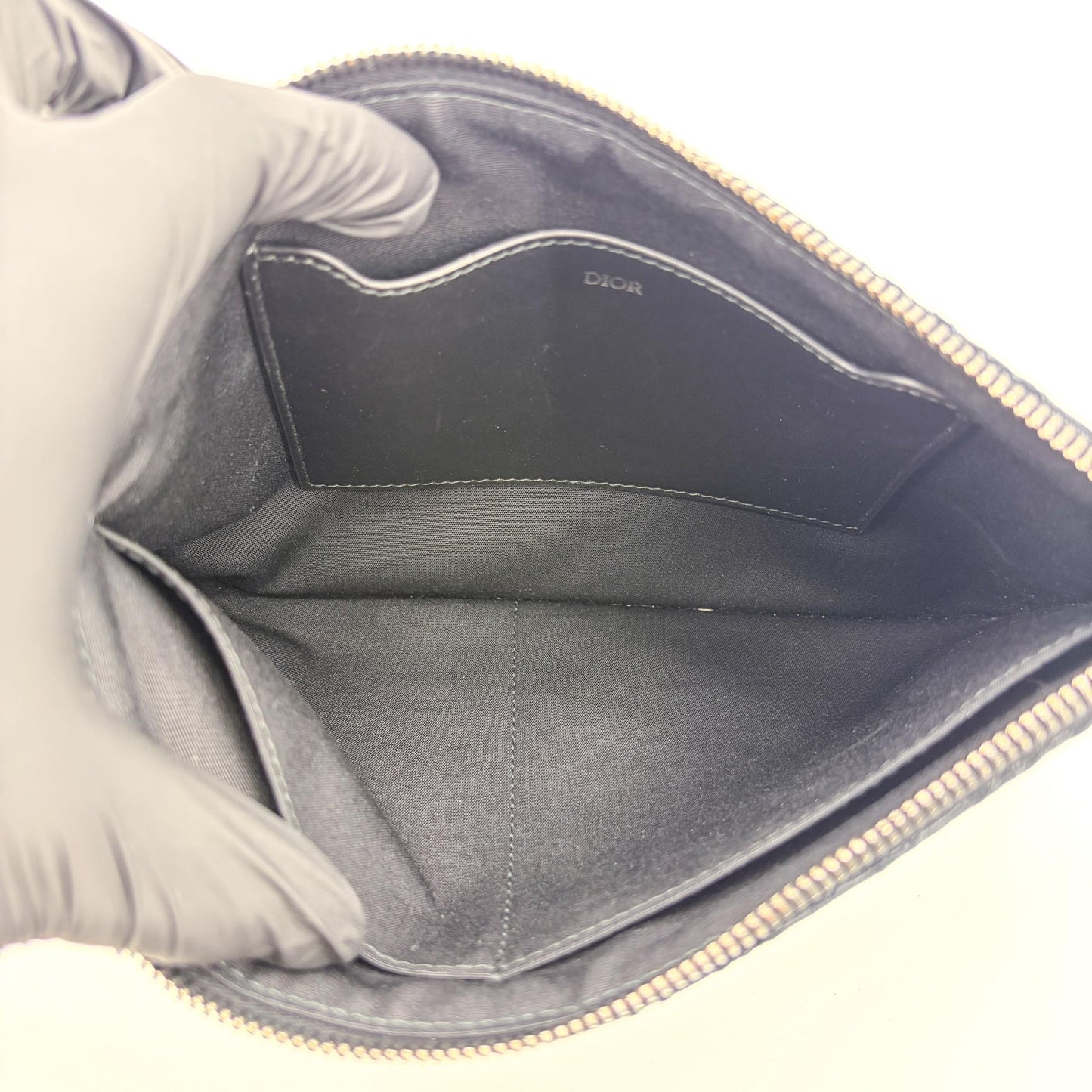 Dior Black Oblique Jacquard A5 Pouch
