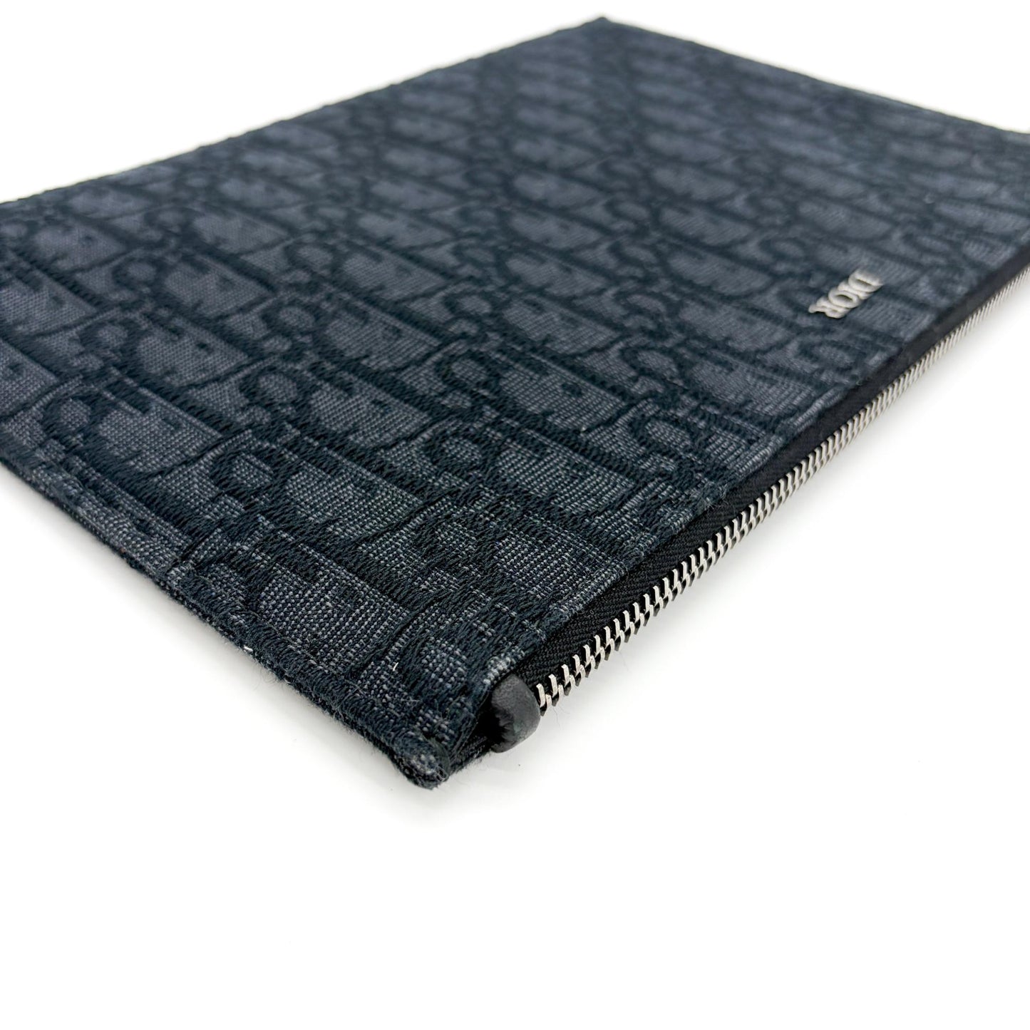 Dior Black Oblique Jacquard A5 Pouch