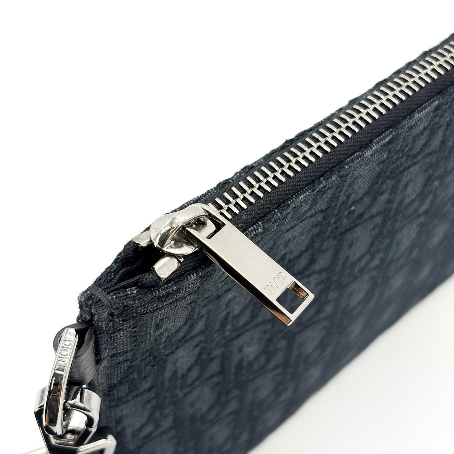 Dior Black Oblique Jacquard A5 Pouch