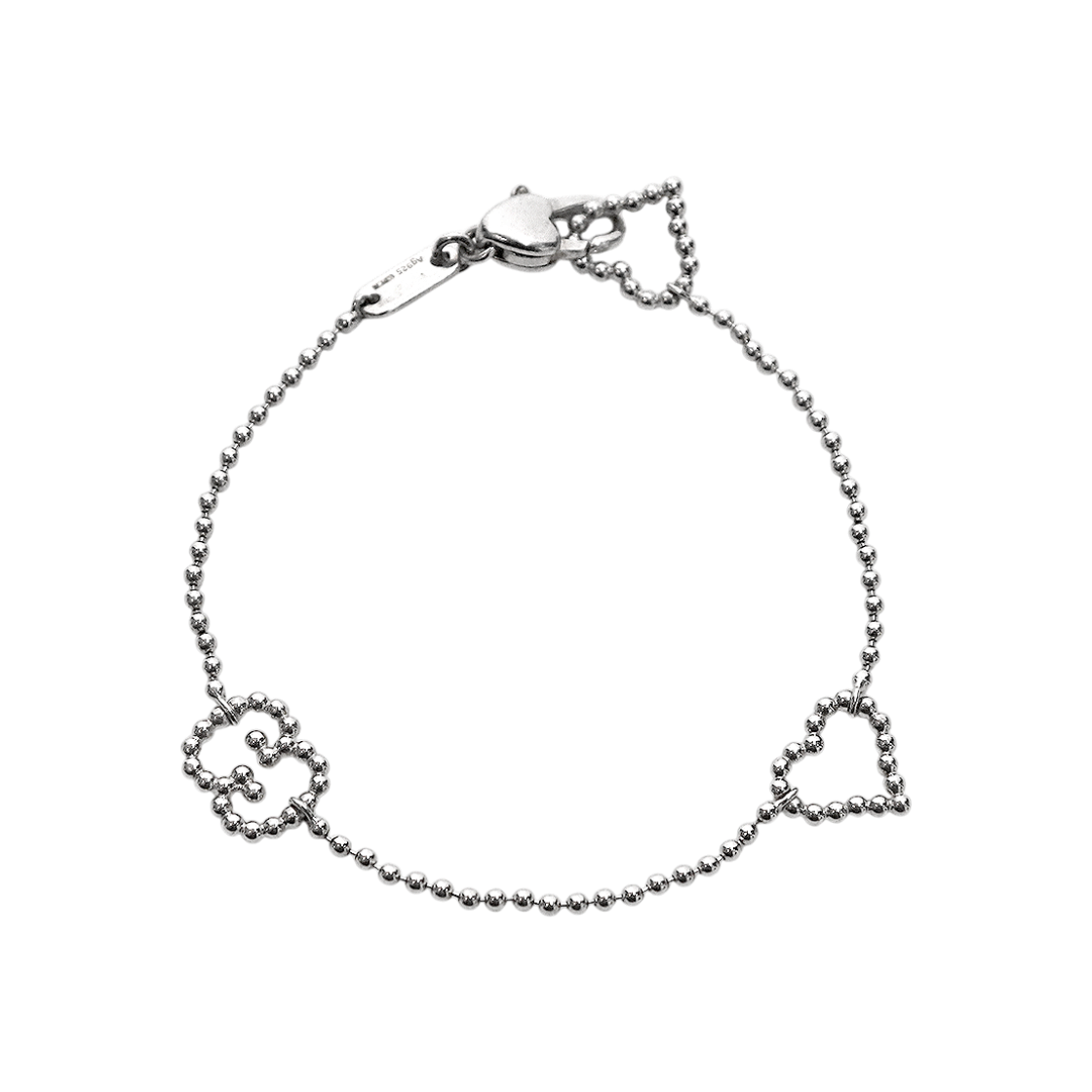 Gucci Heart GG Silver Bracelet