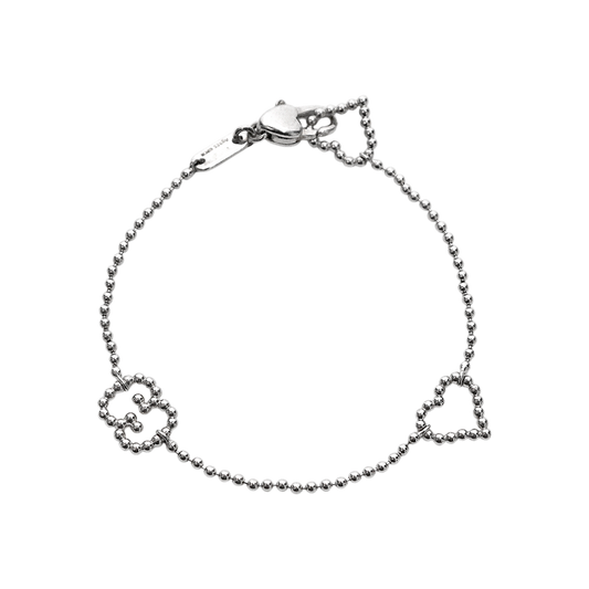 Gucci Heart GG Silver Bracelet