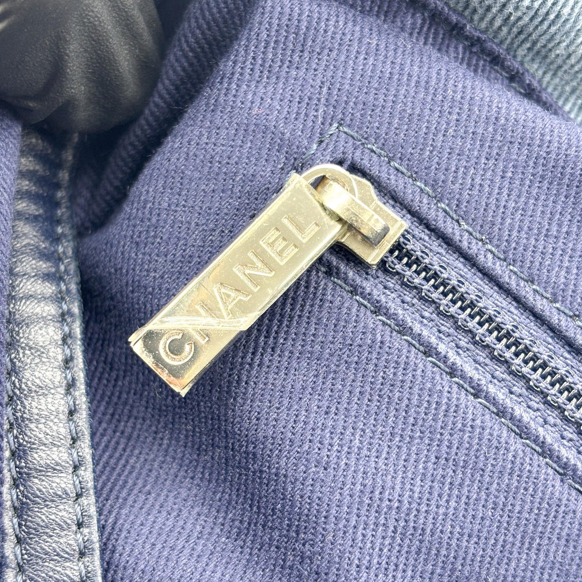 Chanel Deauville Blue Denim Square Backpack