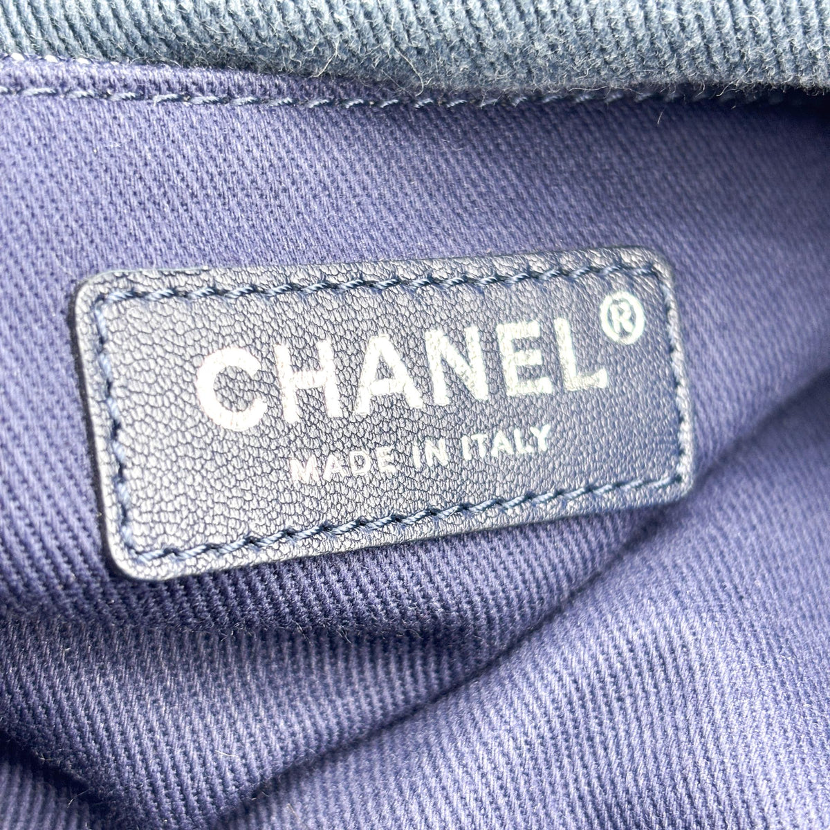 Chanel Deauville Blue Denim Square Backpack