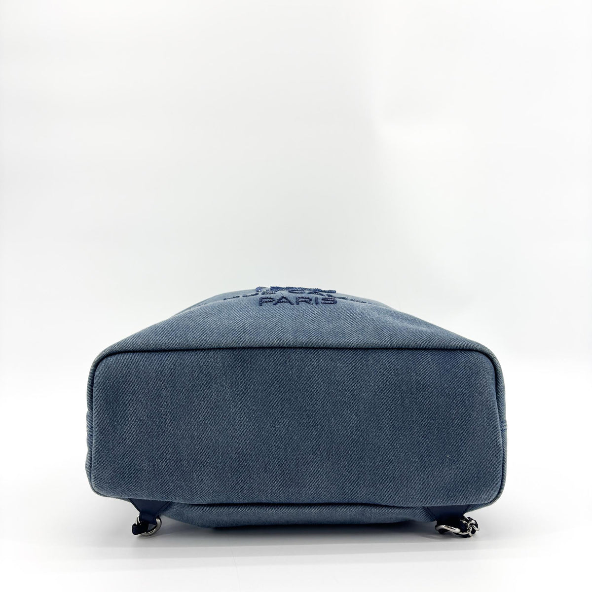 Chanel Deauville Blue Denim Square Backpack