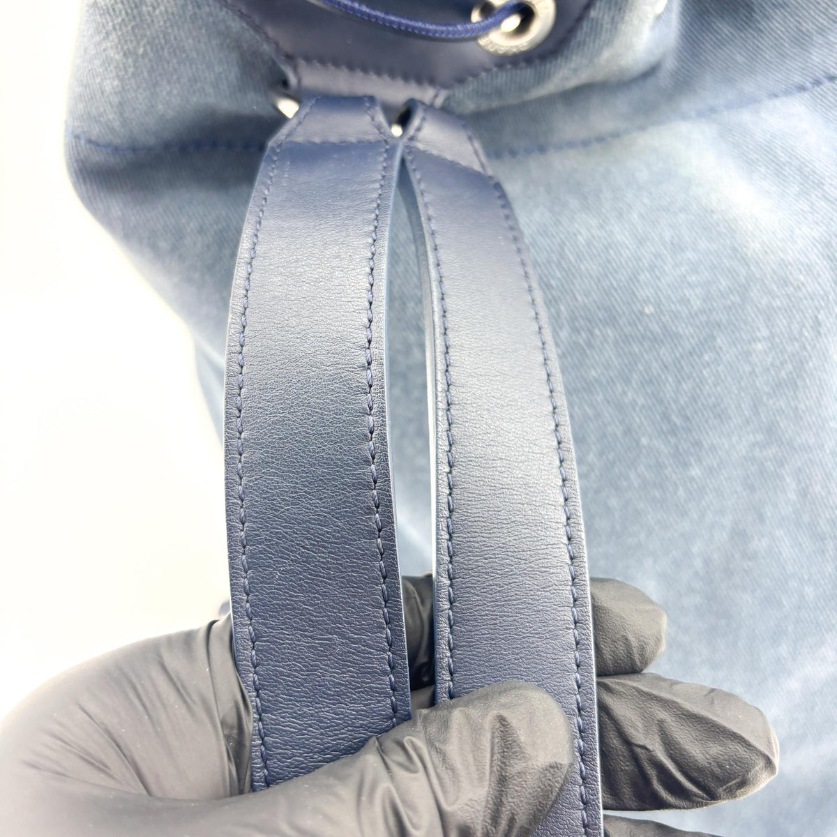 Chanel Deauville Blue Denim Square Backpack