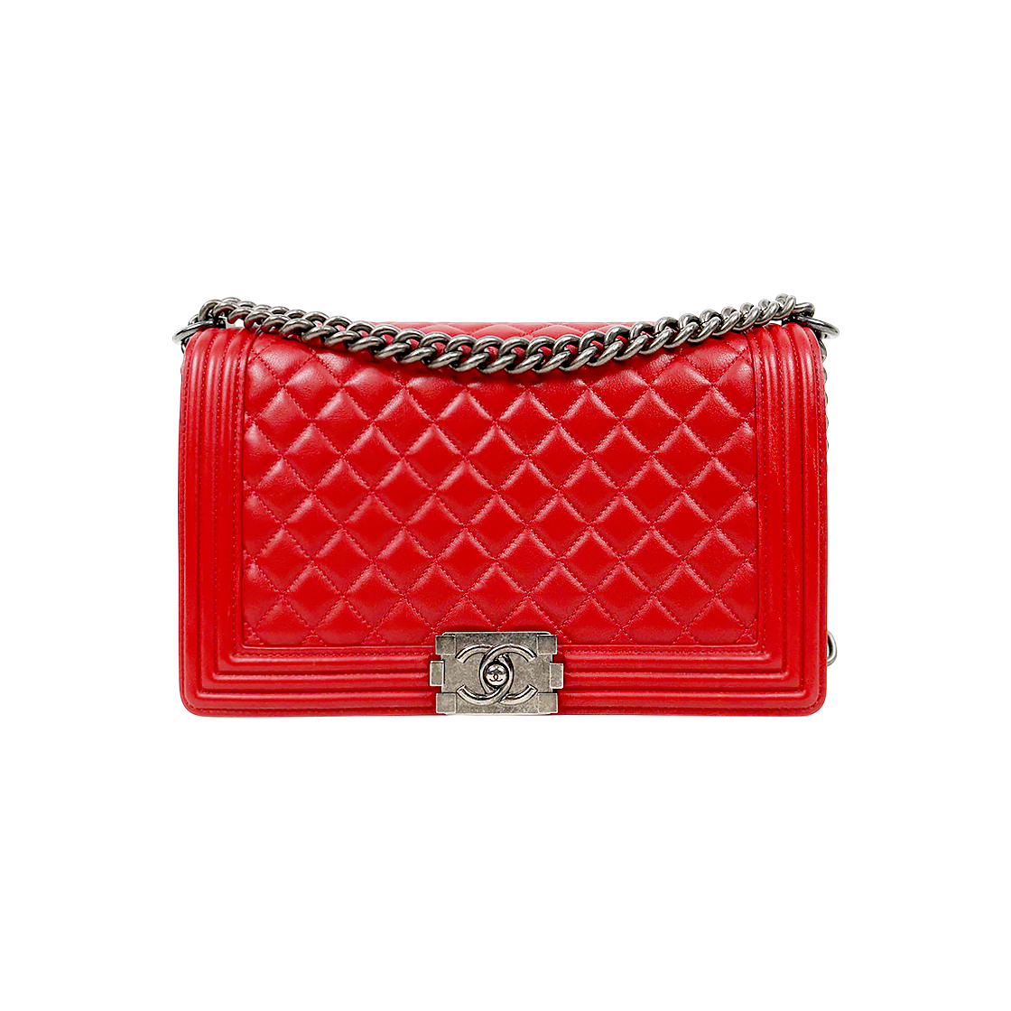 Chanel Large Red Boy Shoulder Bag