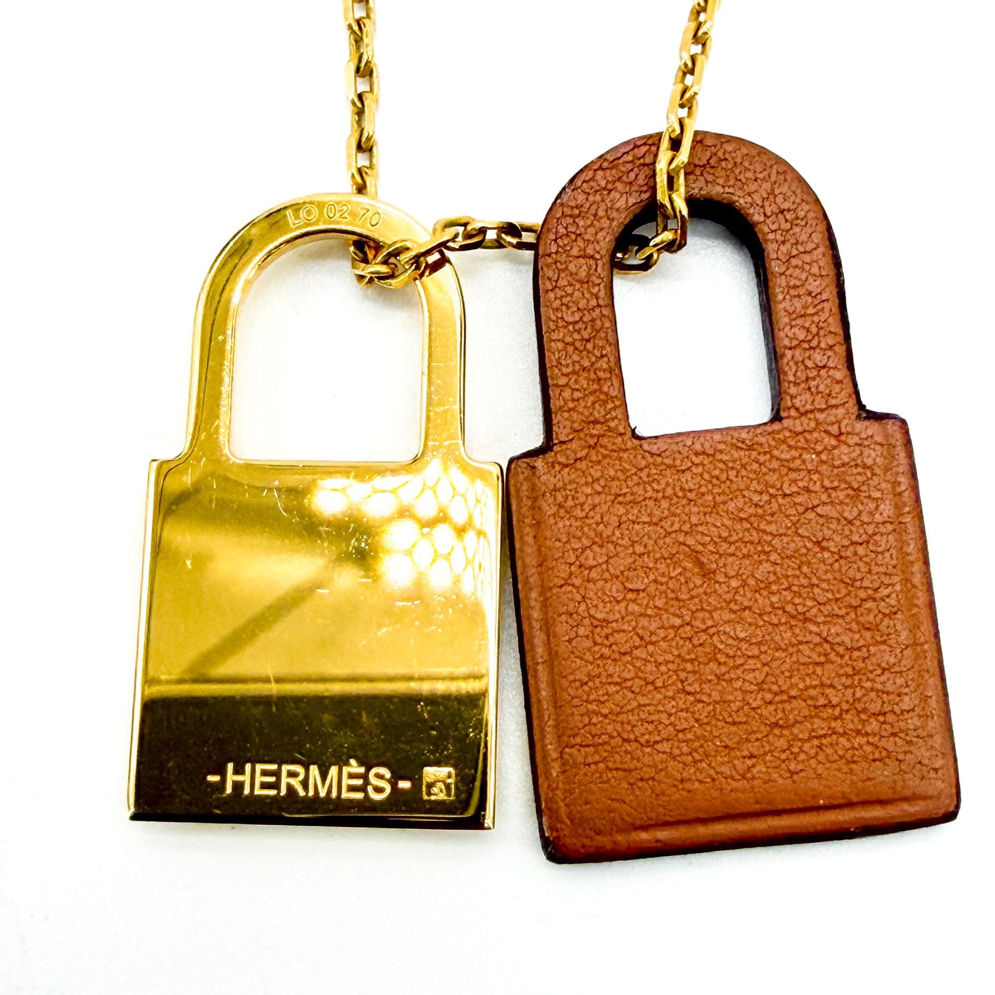 Hermès O'Kelly Pendant Necklace PM Gold Metal