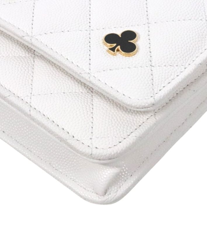 Chanel White Caviar Casino WOC Crossbody Bag