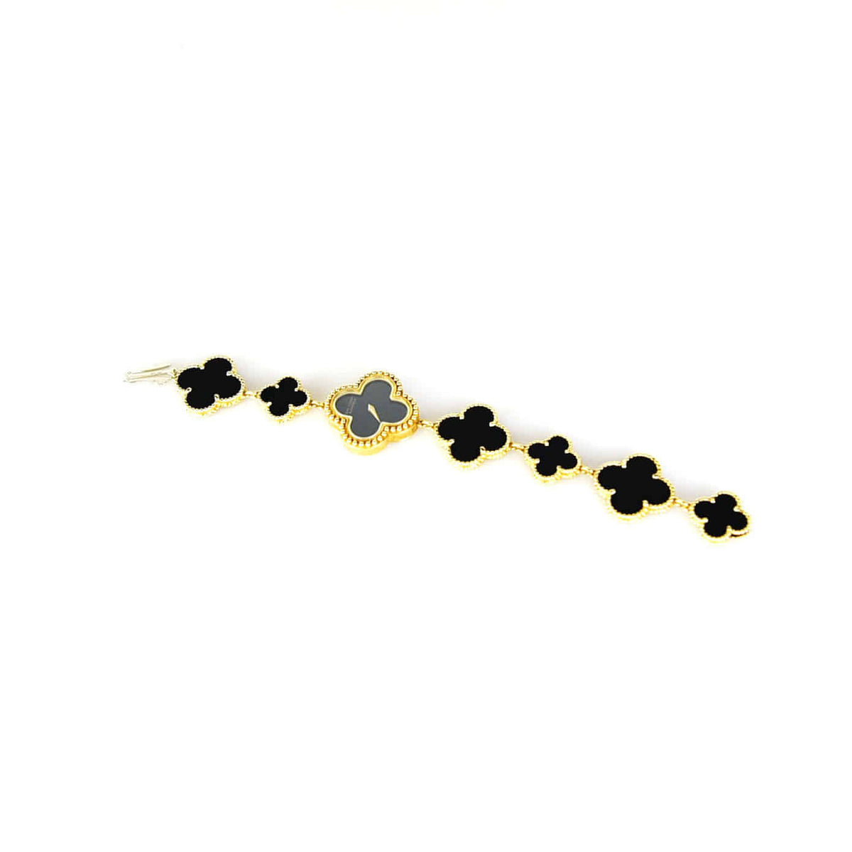 Onyx Alhambra 18K Gold Watch