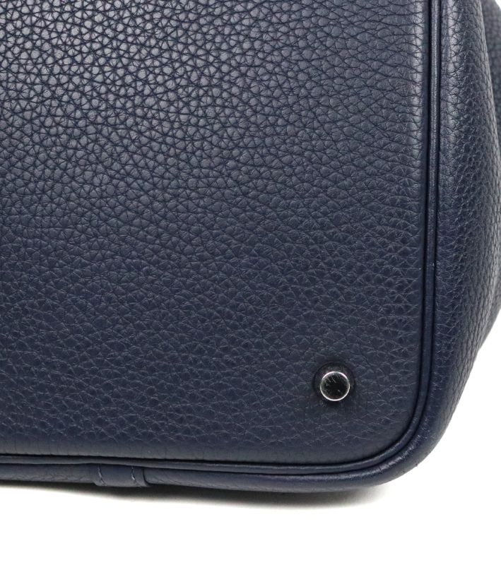 Hermès Picotan 22 Navy with Silver-Toned D-Stamp