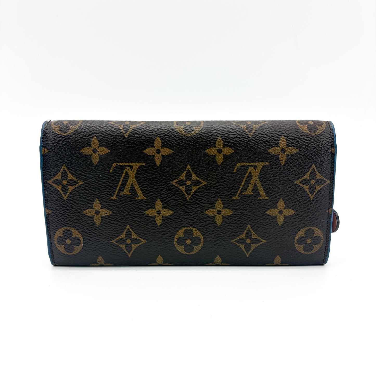 Louis Vuitton Monogram Emily Wallet Blue Flower