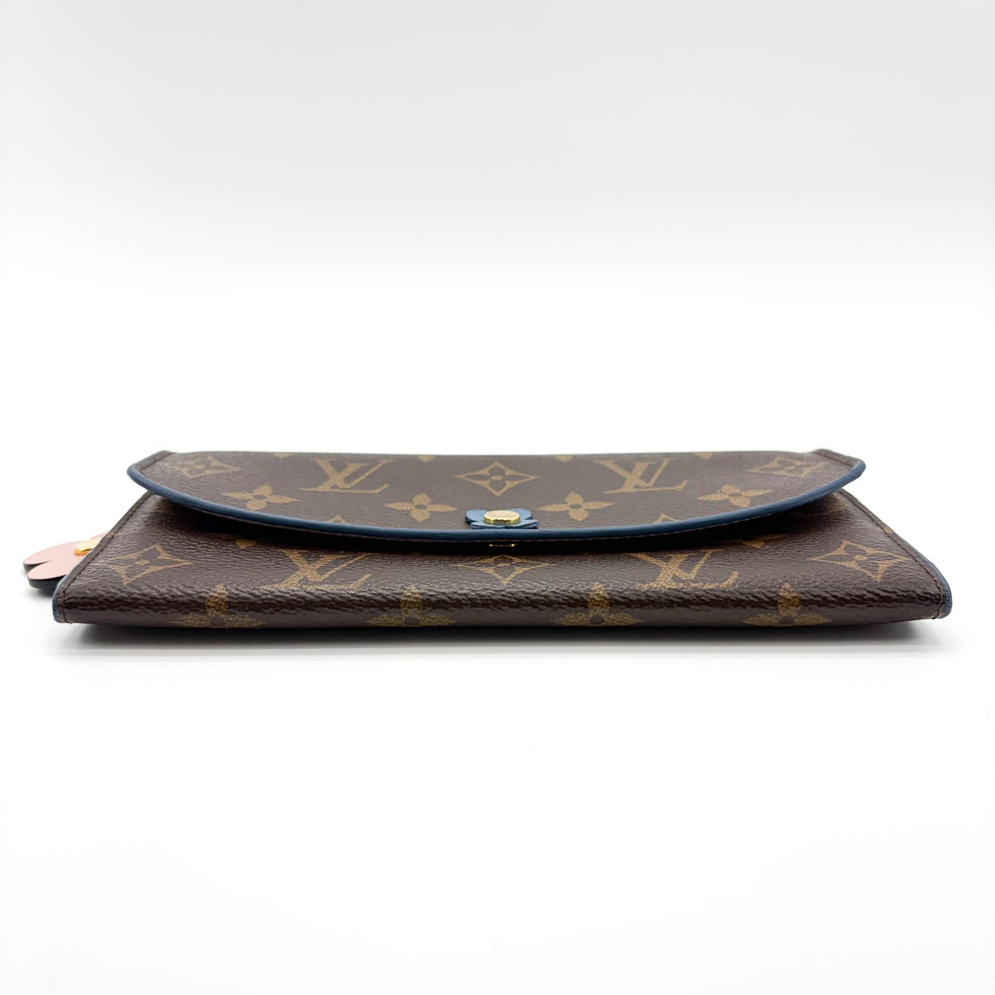 Louis Vuitton Monogram Emily Wallet Blue Flower