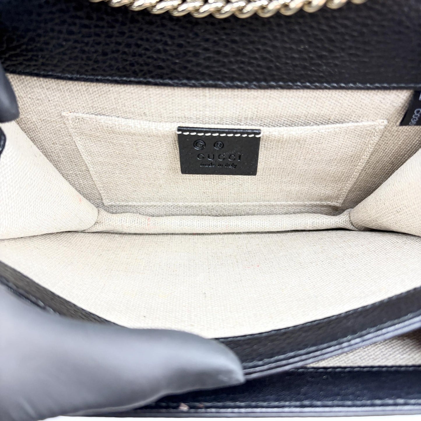Gucci Interlocking G Small Shoulder Bag Black