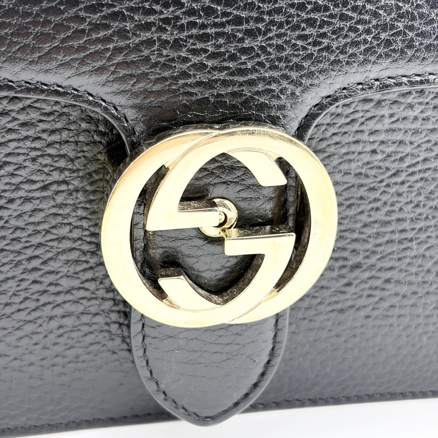 Gucci Interlocking G Small Shoulder Bag Black